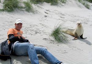 Wildlife Victoria beach Dunedin New Zealand